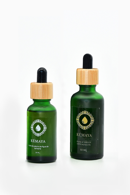 Huile d’argan 50ml + Huile de pépins de figue de barbarie 30ml