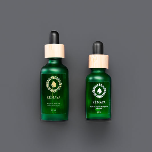 Huile d’argan 50ml + Huile de pépins de figue de barbarie 30ml